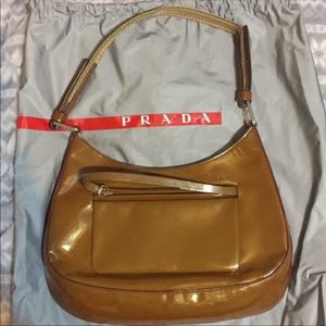 Prada paten leader bag